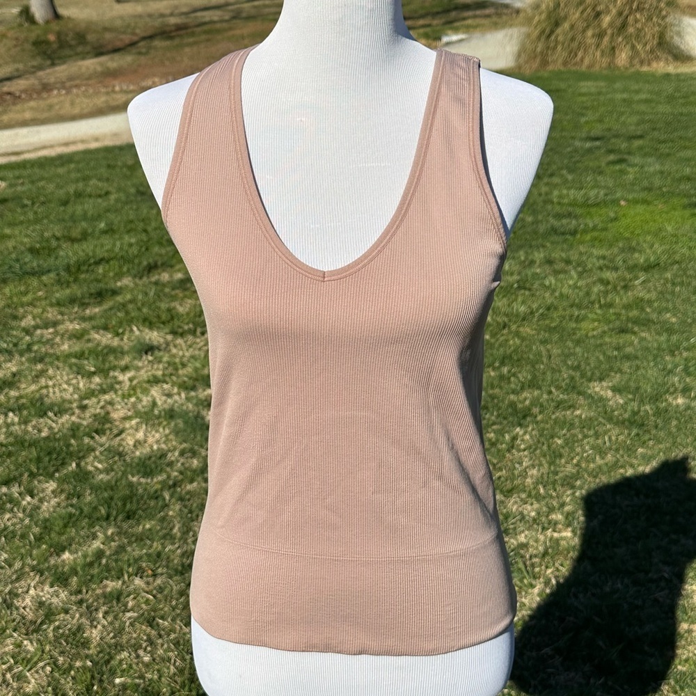 Athleta Orange Fitted Tank Top